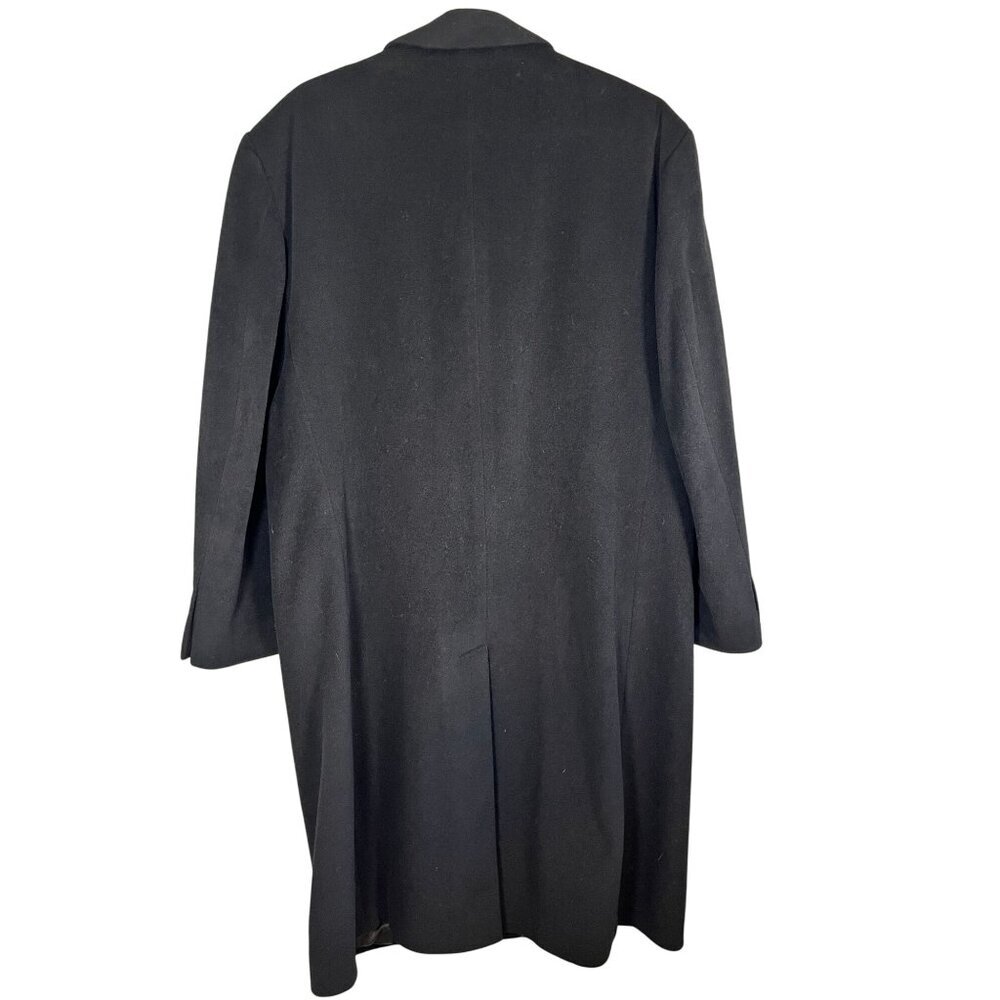 Cashmere Woven Ralph Lauren Top Coat Black Designer Neutral Classic Italy Long - Picture 2 of 15